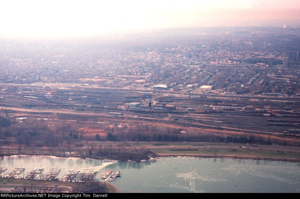 Potomac Yard from airplane